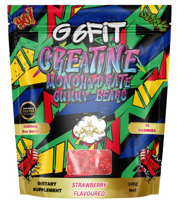 Creatine Monohydrate Gummy Bears - Strawberry (5000mg Per Serve)