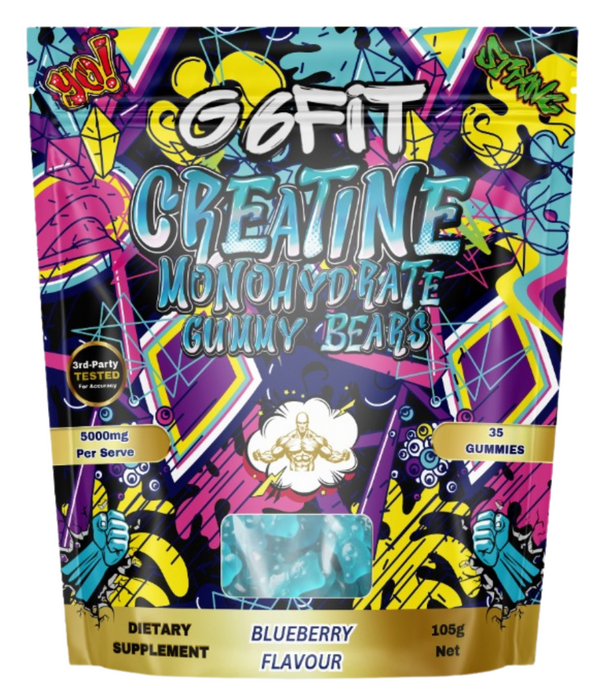 Creatine Monohyrate Gummy Bears - Blueberry (5000mg Per Serve)