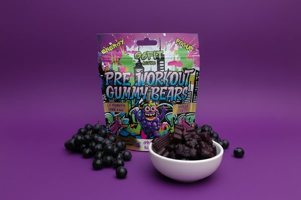 Pre Workout Gummy Bears - Grape 60g ( Sugar Free)
