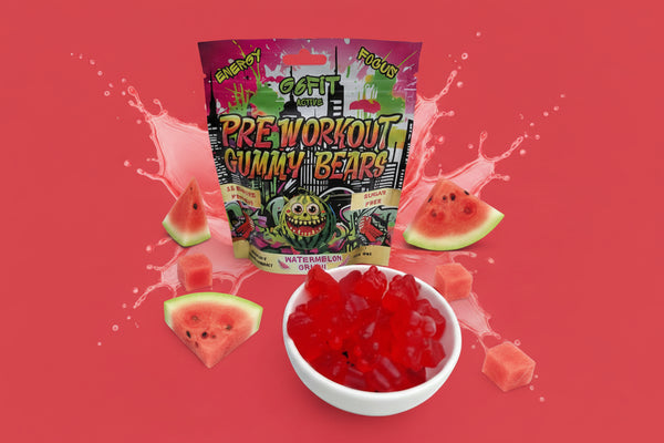 Pre Workout Gummy Bears Watermelon, 60g ( Sugar Free )