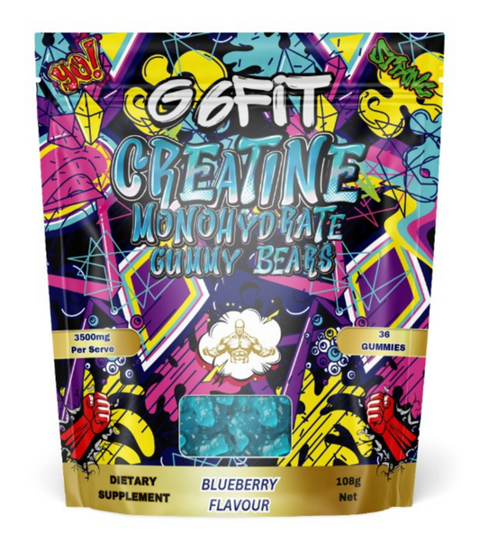 Creatine Monohyrate Gummy Bears - Blueberry (3500mg Per Serve)