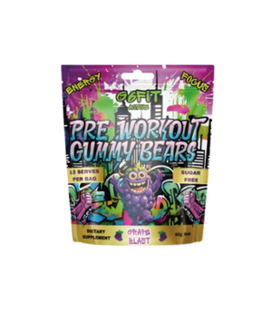 Pre Workout Gummy Bears - Grape 60g ( Sugar Free)