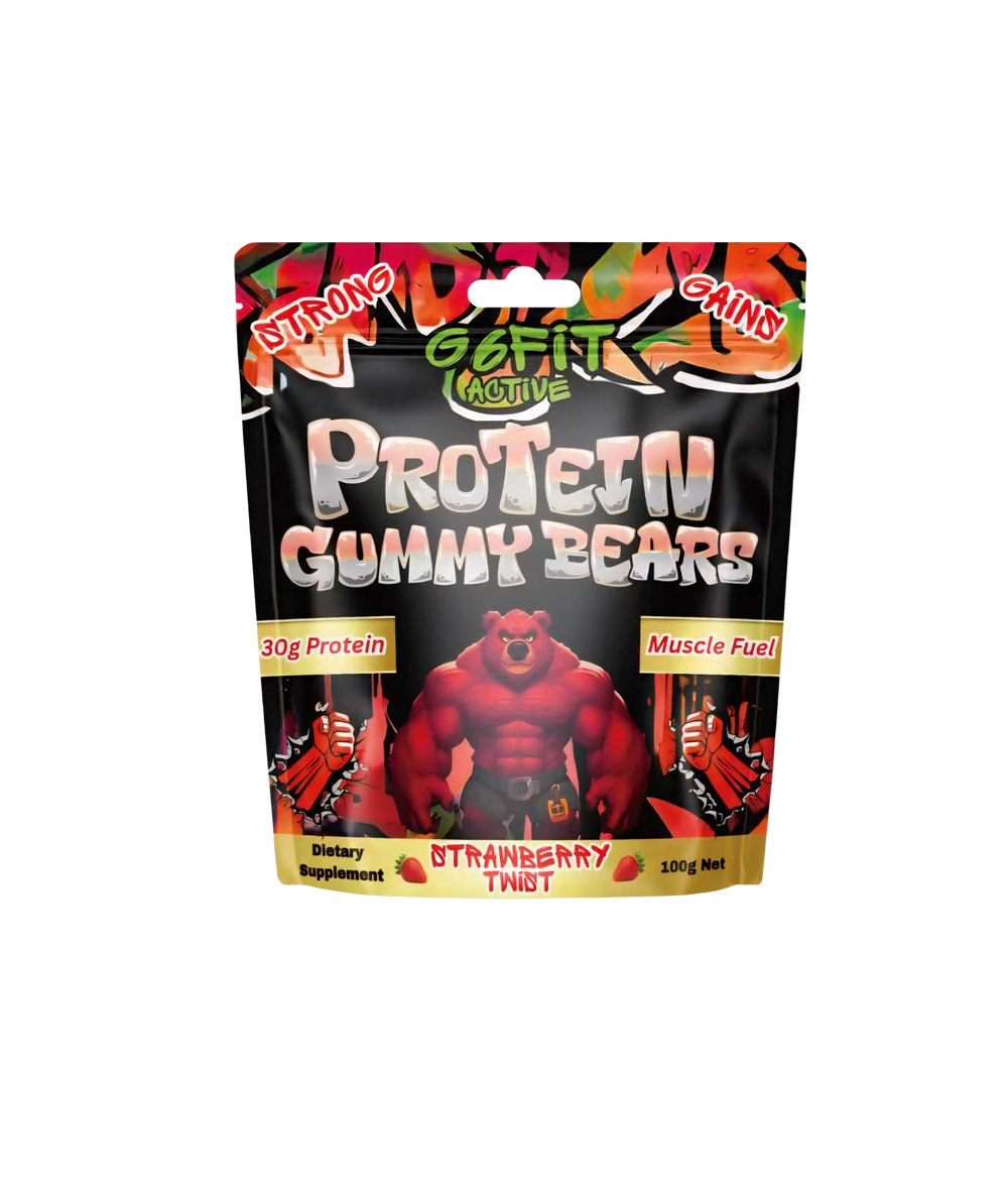 Protein Gummy Bears Strawberry Twist, 100g