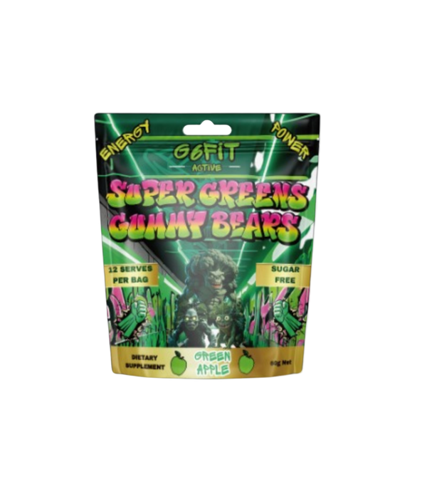 Super Greens Gummy Bears Green Apple, 60g ( Sugar Free )