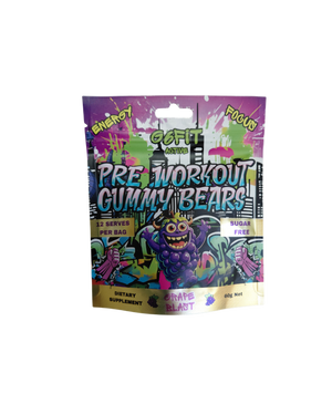 Pre Workout Gummy Bears Grape, 60g ( Sugar Free )