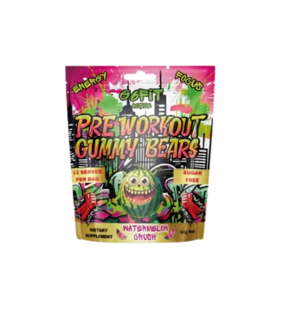 Pre Workout Gummy Bears Watermelon, 60g ( Sugar Free )