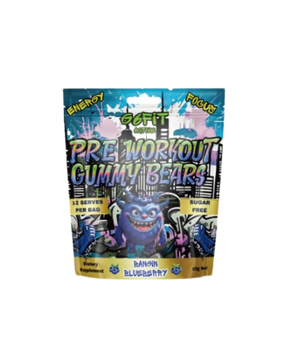 Pre Workout Gummy Bears Blueberry, 60g ( Sugar Free )