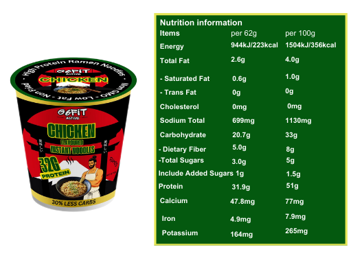 High Protein Ramen Noodles - Chicken 12 Pack