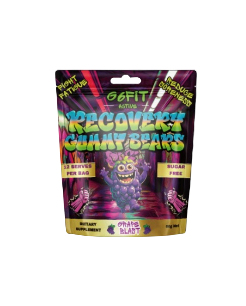 Recovery Post Workout Gummy Bears Grape Blast, 60g ( Sugar Free )