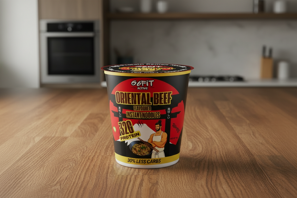 High protein Ramen Noodles - Oriental Beef 12 x 62g
