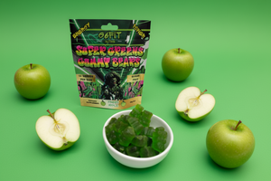 Super Greens Gummy Bears Green Apple,  60g ( Sugar Free )